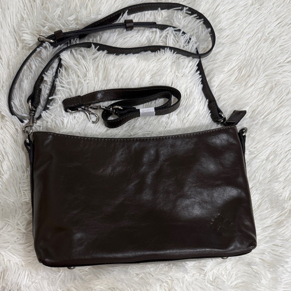 Patricia Nash Handbags - Patricia Nash Dark Brown Leather Crossbody Bag